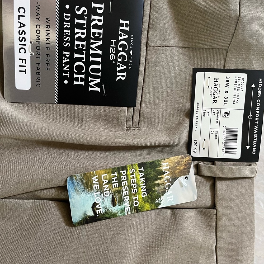 Haggar H26 Men's Classic Fit Dress Pants - Beige